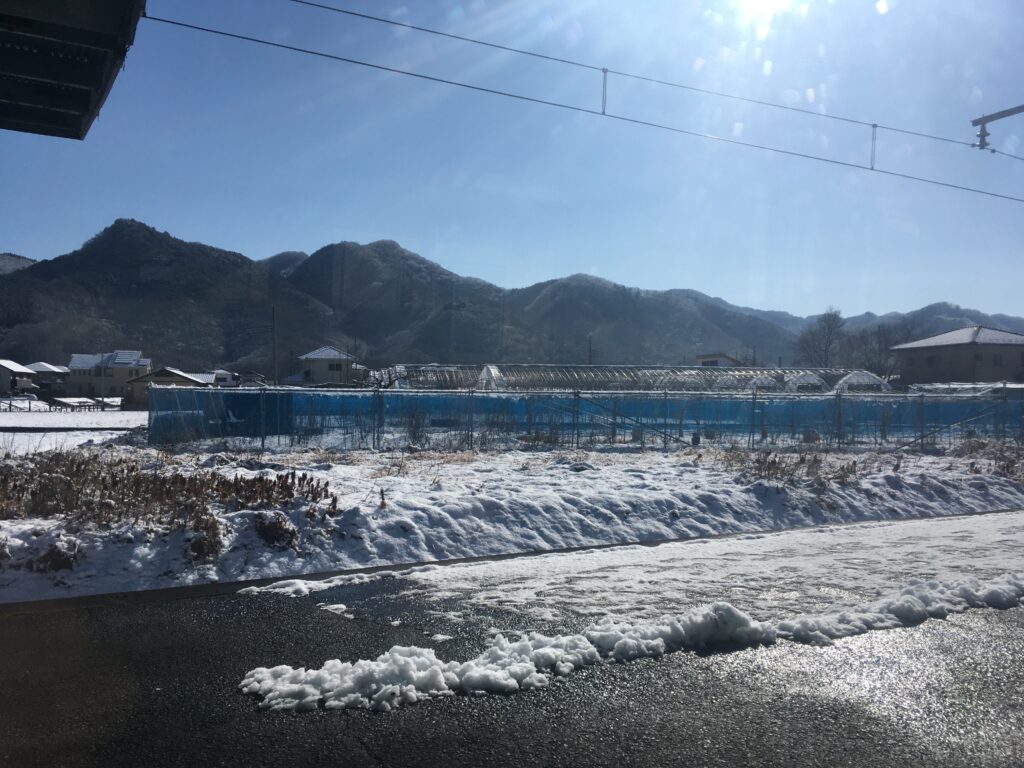 雪の宝登山へ