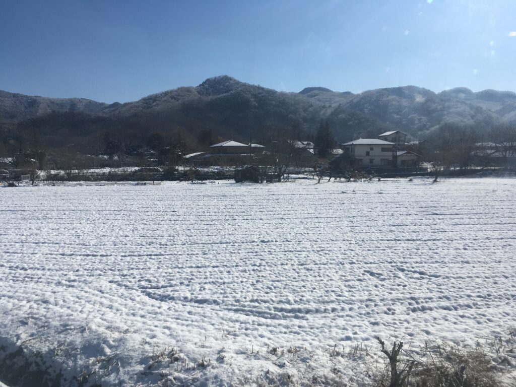 雪の宝登山へ