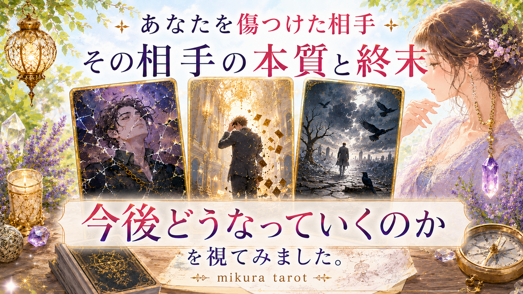 あなたを傷つけられた相手の因果応報。相手の本質と終末。